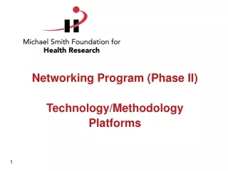 Networking Program (Phase II) Technology/Methodology Platforms