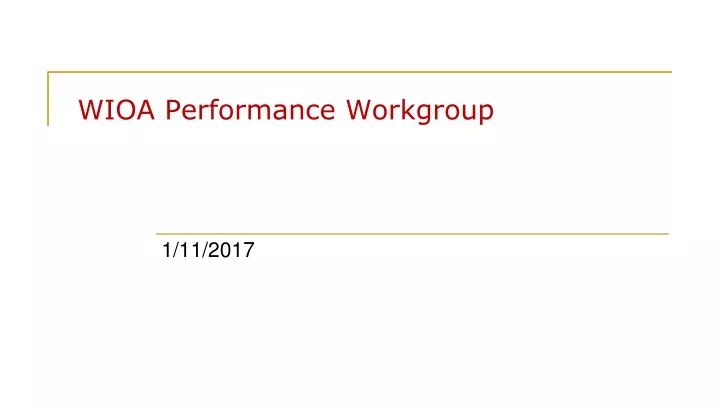 wioa performance workgroup