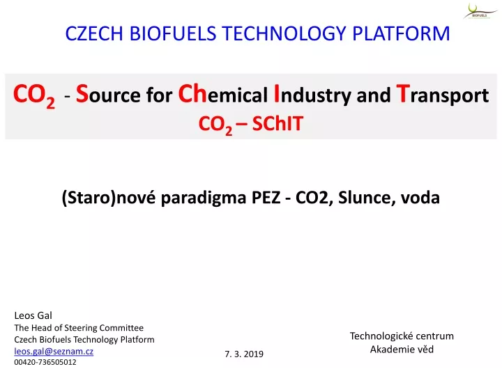 czech biofuels technology platform