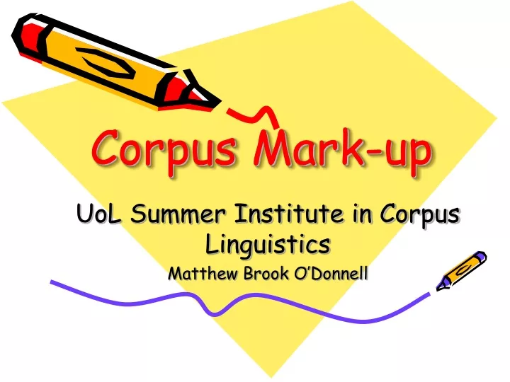 corpus mark up