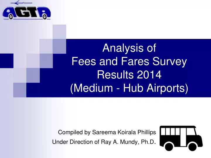 analysis of fees and fares survey results 2014 medium hub airports
