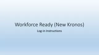 Workforce Ready (New Kronos)