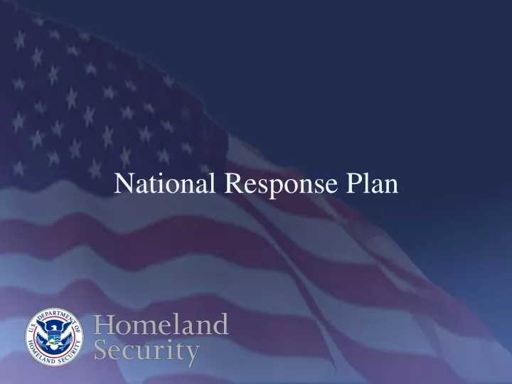 national response plan
