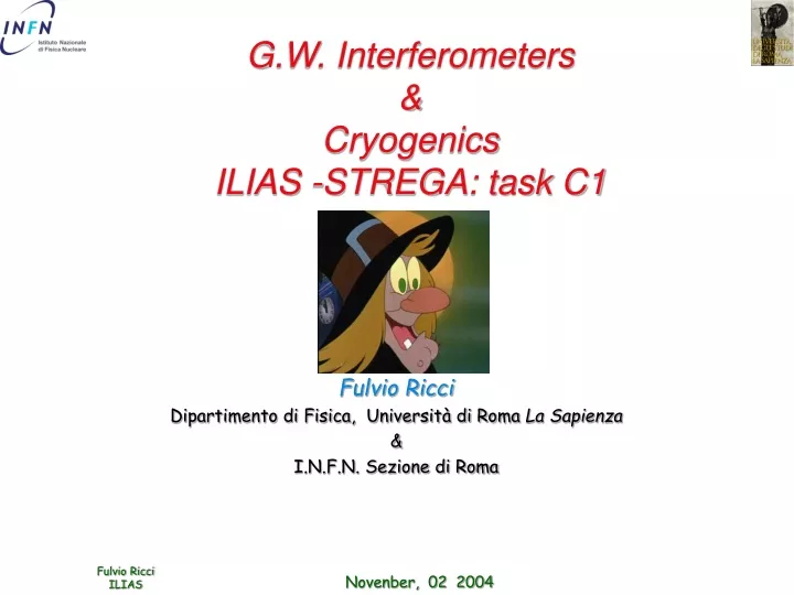 g w interferometers cryogenics ilias strega task c1