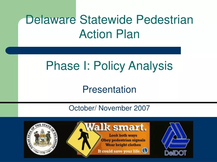 delaware statewide pedestrian action plan phase