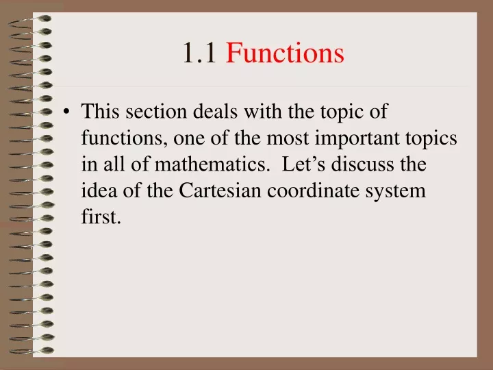 1 1 functions