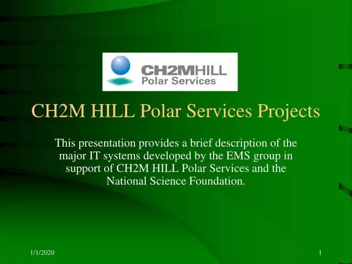 ch2m hill polar services projects