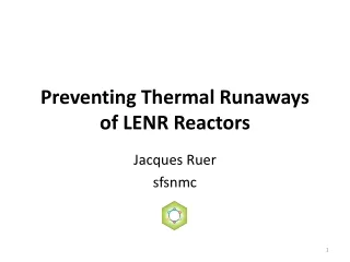 Preventing Thermal Runaways of LENR Reactors