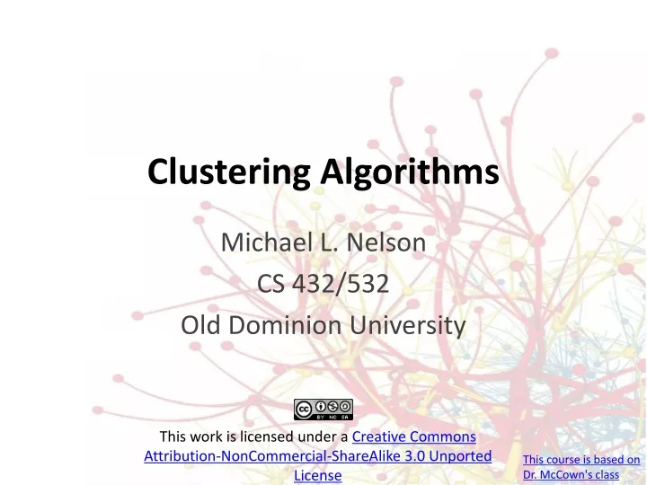 clustering algorithms