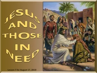 JESUS AND THOSE IN NEED