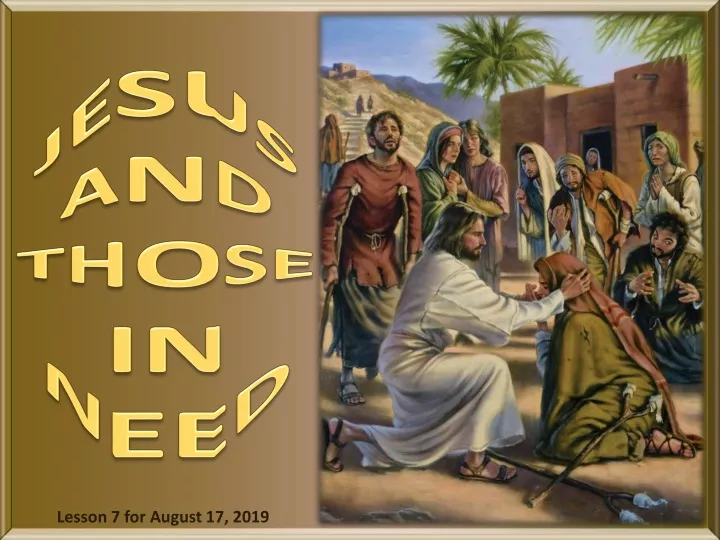 jesus and those in need