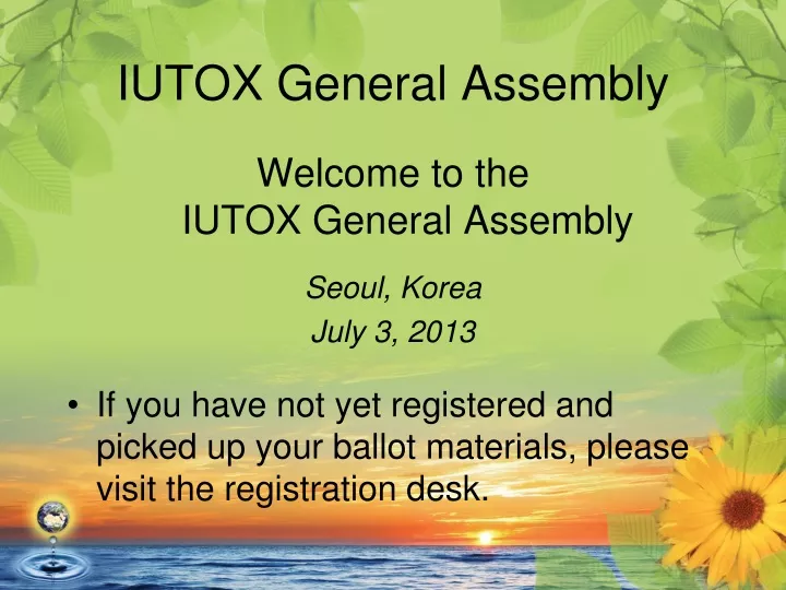 iutox general assembly