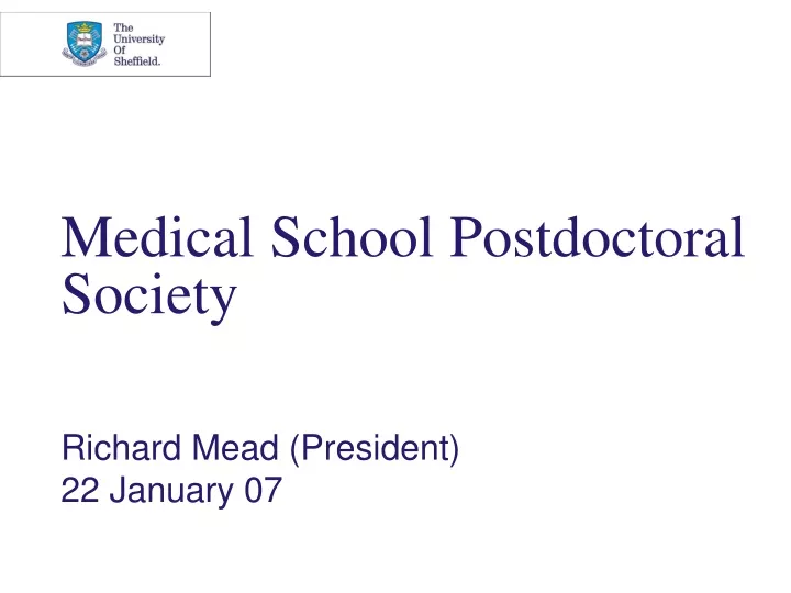 medical school postdoctoral society