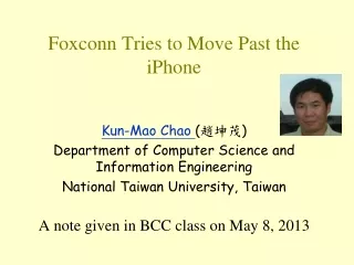 Foxconn Tries to Move Past the iPhone