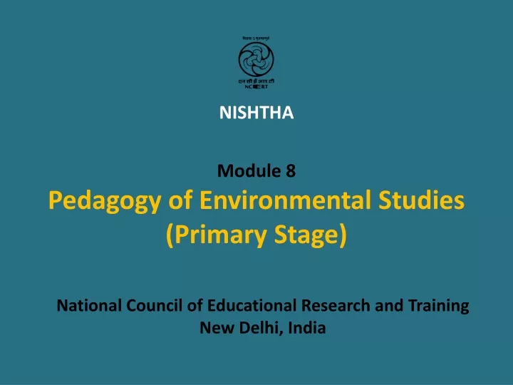 nishtha module 8 pedagogy of environmental studies primary stage