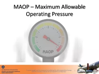 MAOP – Maximum Allowable Operating Pressure