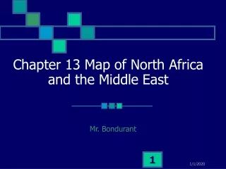 Chapter 13 Map of North Africa  and the Middle East