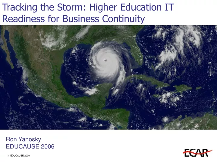 tracking the storm higher education it readiness