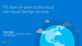 TFS from on-prem to the cloud with Azure DevOps Services