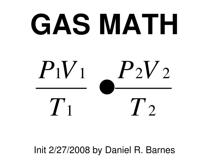 gas math