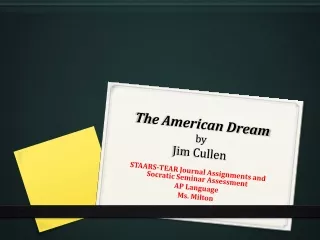 The American Dream by Jim Cullen