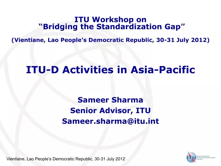 itu d activities in asia pacific