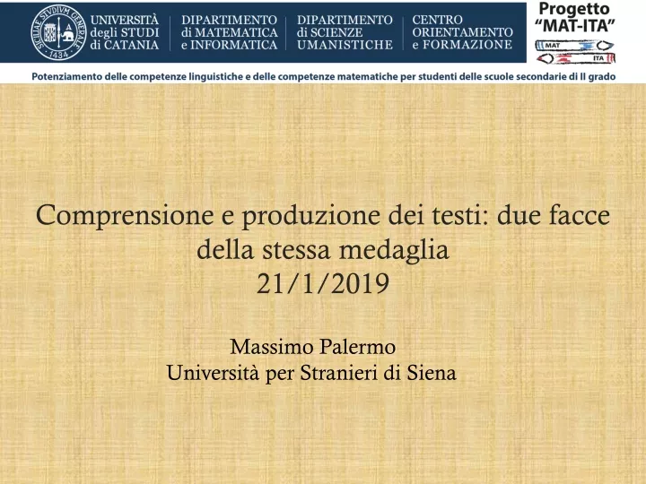 comprensione e produzione dei testi due facce