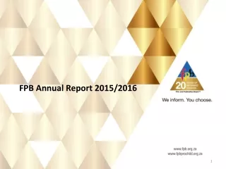 FPB Annual Report 2015/2016