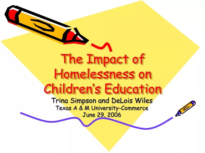 the impact of homelessness on children s education