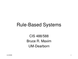 Rule-Based Systems