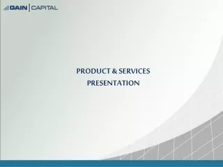 PRODUCT &amp; SERVICES PRESENTATION