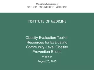 Obesity Evaluation Toolkit: Resources for Evaluating Community-Level Obesity Prevention Efforts
