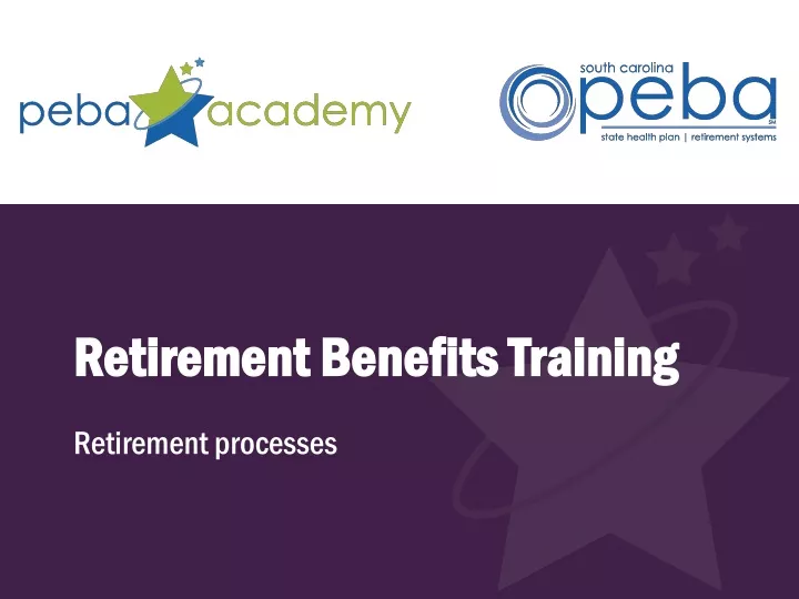 retirement benefits training
