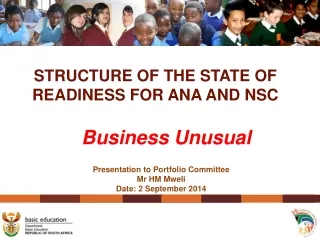 STRUCTURE OF THE STATE OF READINESS FOR ANA AND NSC