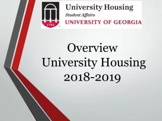 Overview   University Housing 2018-2019