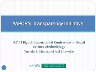 AAPOR’s  Transparency Initiative