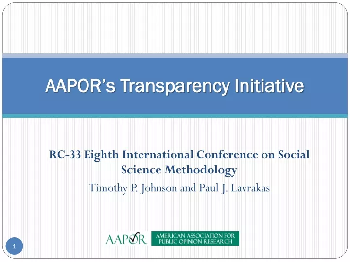 aapor s transparency initiative