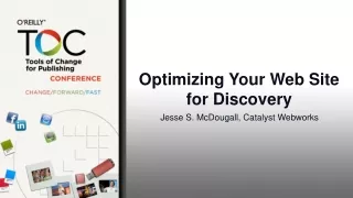 Optimizing Your Web Site for Discovery