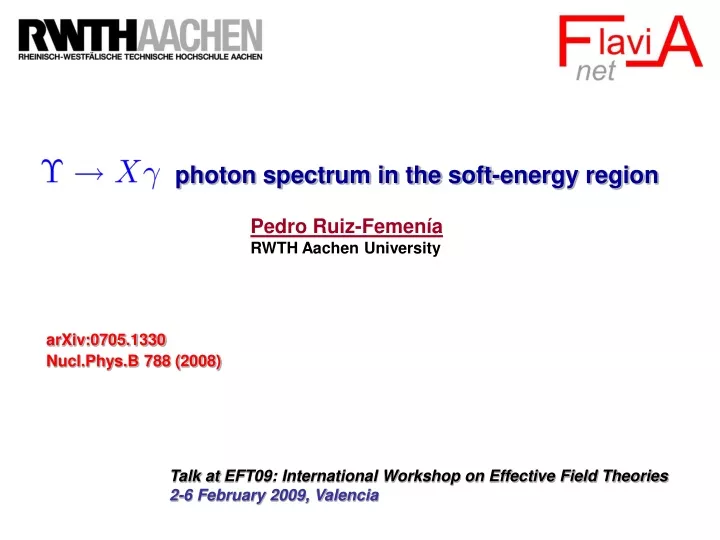 photon spectrum in the soft energy region