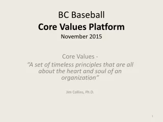 BC Baseball Core Values Platform November 2015