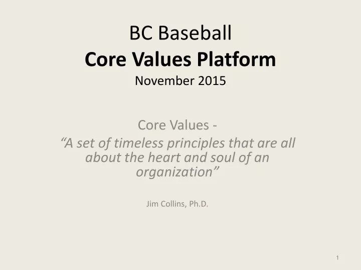 bc baseball core values platform november 2015