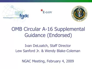 OMB Circular A-16 Supplemental Guidance (Endorsed)