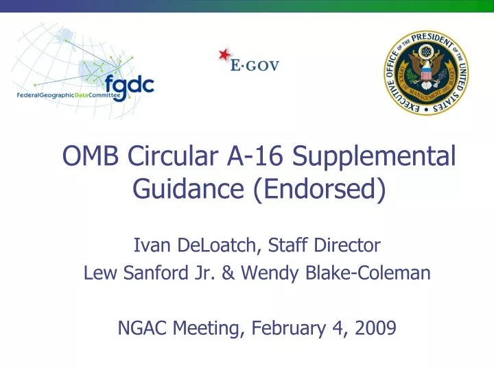 omb circular a 16 supplemental guidance endorsed