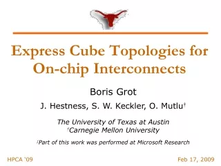Express Cube Topologies for On-chip Interconnects