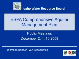 ESPA Comprehensive Aquifer Management Plan