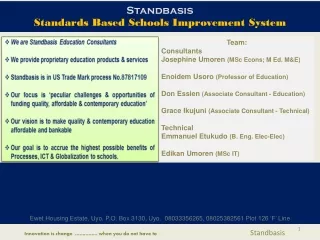Standbasis Standards Based Schools Improvement System