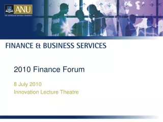 2010 Finance Forum
