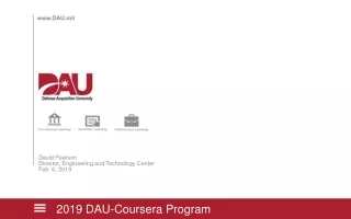 2019 DAU-Coursera Program