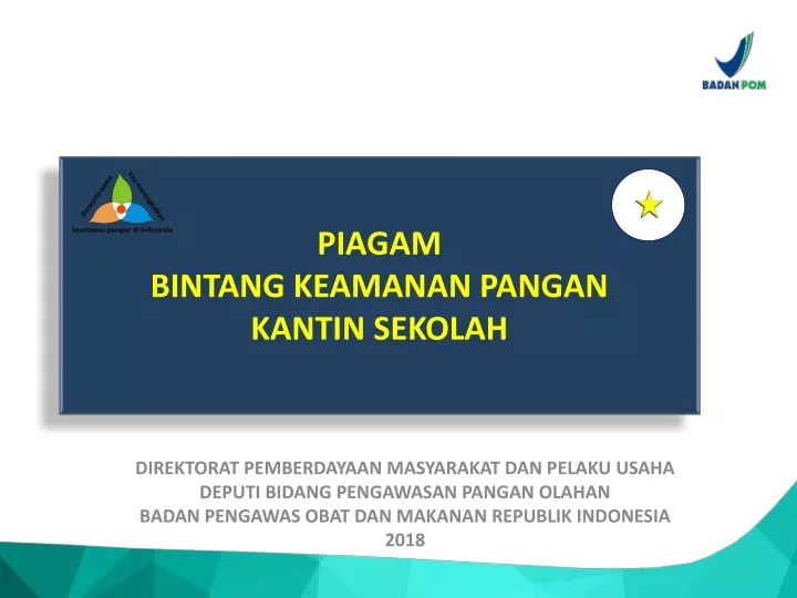 piagam bintang keamanan pangan kantin sekolah