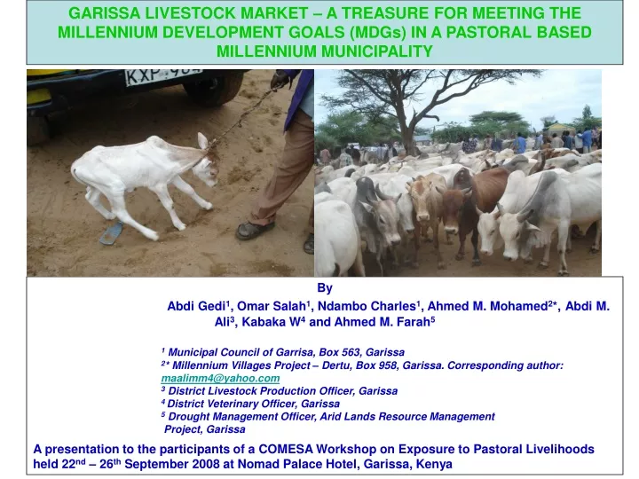 garissa livestock market a treasure for meeting